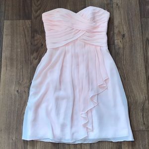 David’s bridal Chiffon dress. Petal pink. Size 6.